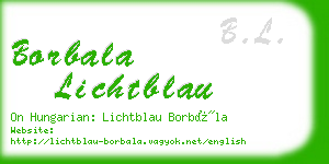 borbala lichtblau business card